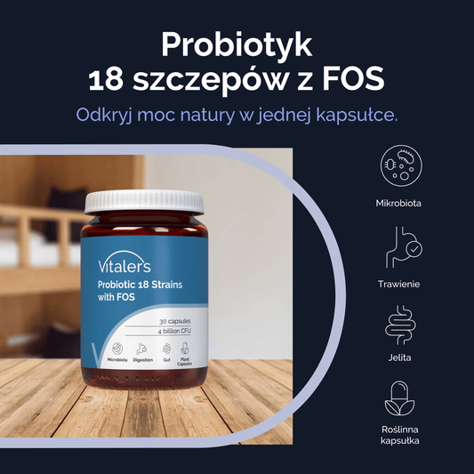 Vitaler's Probiotyki Probiotyk 18 szczepów z FOS - 30 kapsułek