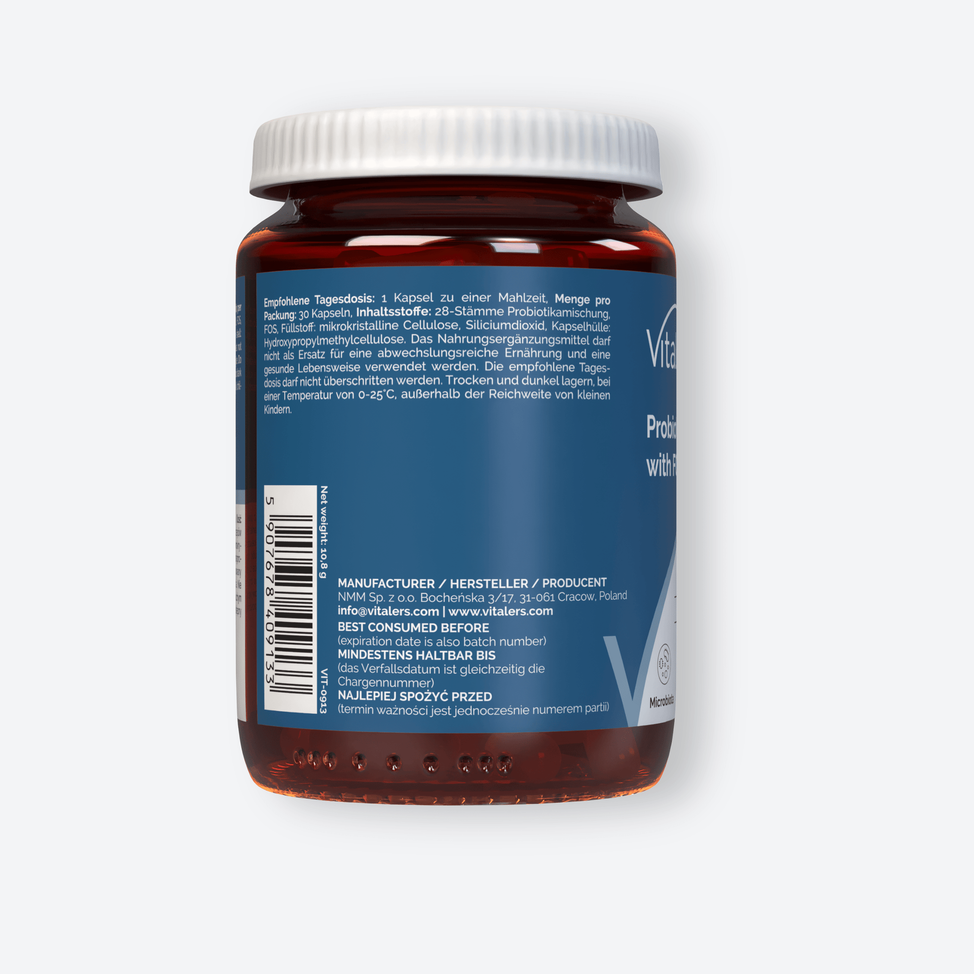 Vitaler's Probiotyki Probiotyk 28 szczepów z FOS - 30 kapsułek