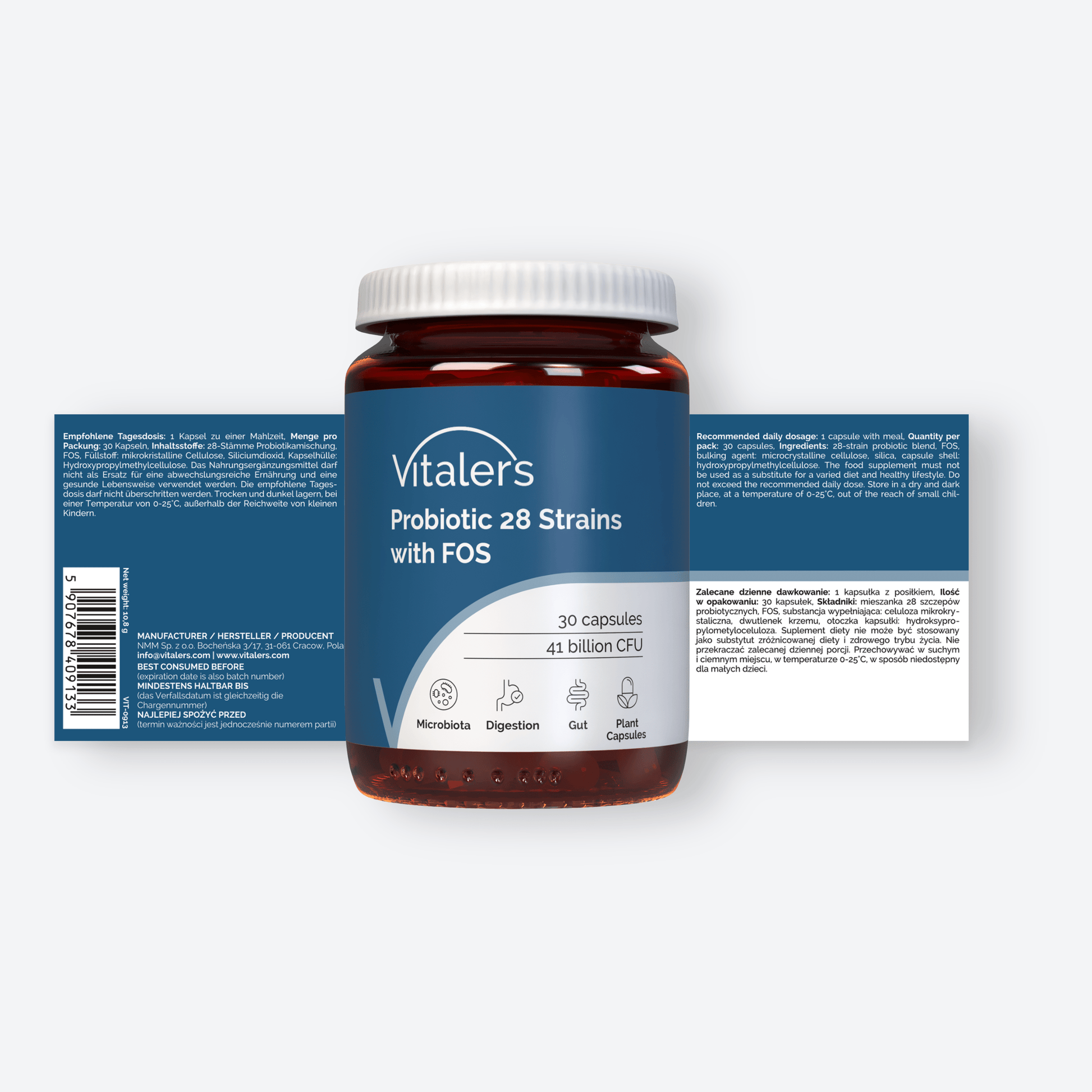 Vitaler's Probiotyki Probiotyk 28 szczepów z FOS - 30 kapsułek