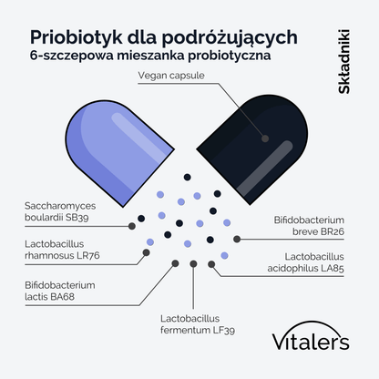 Vitaler's Probiotyki Probiotyk dla podróżujących - 30 kapsułek