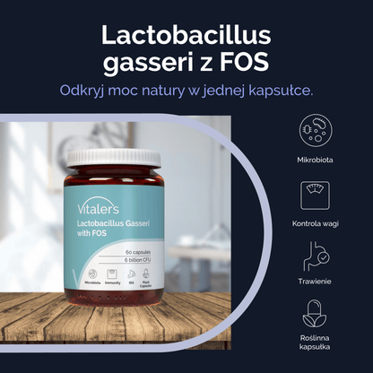 Vitaler's Probiotyki Probiotyk Lactobacillus Gasseri z FOS - 60 kapsułek