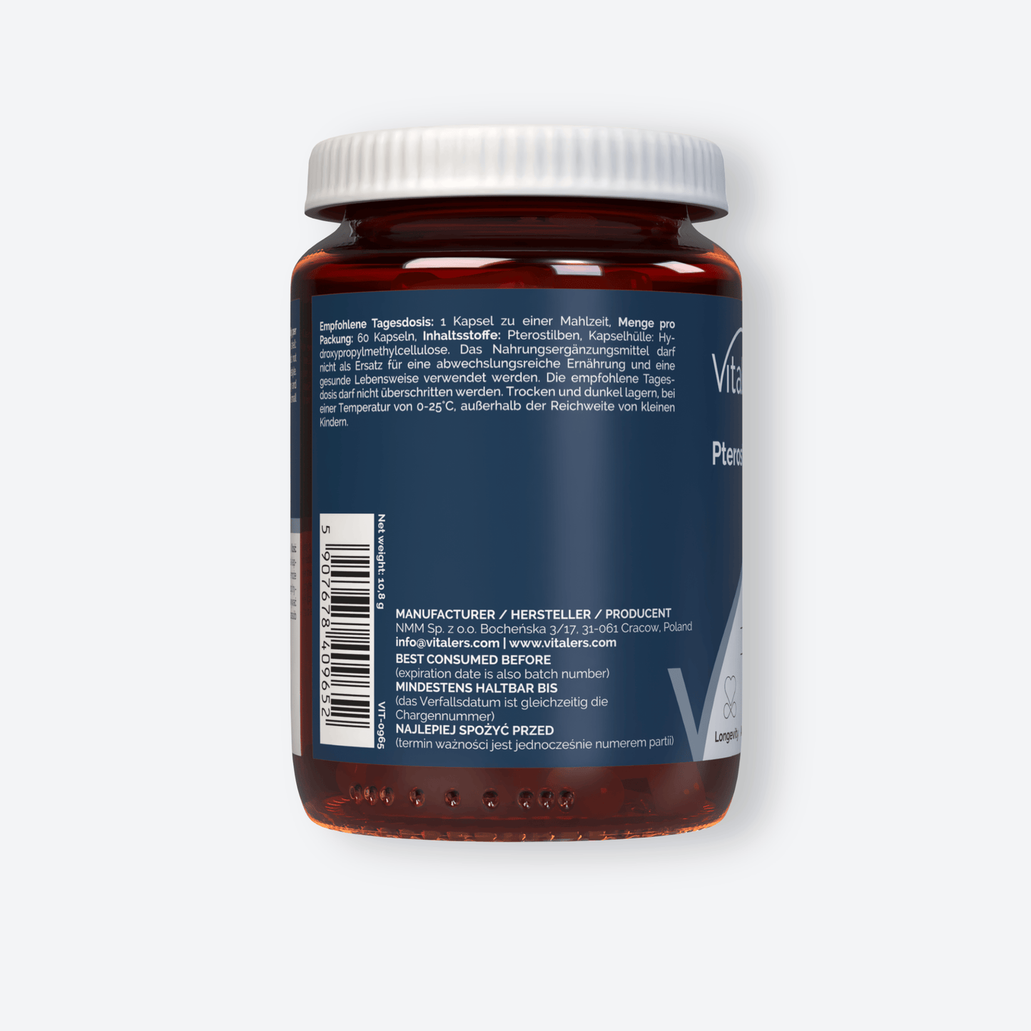 Vitaler's Ekstrakty Pterostilben 100 mg - 60 kapsułek