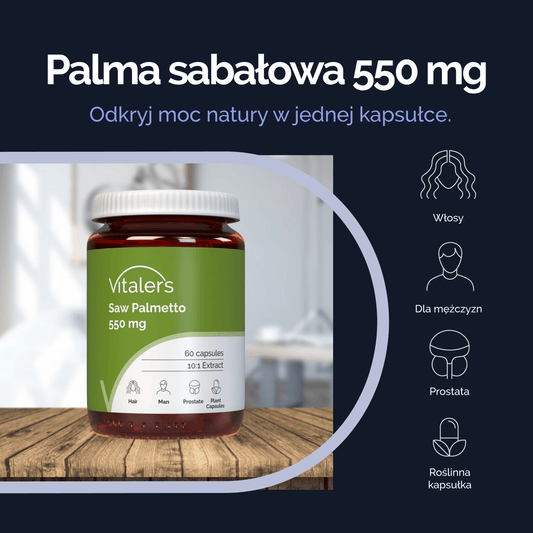 Vitaler's Ekstrakty Saw Palmetto 550 mg - 60 kapsułek