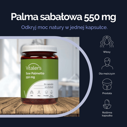 Vitaler's Ekstrakty Saw Palmetto 550 mg - 60 kapsułek