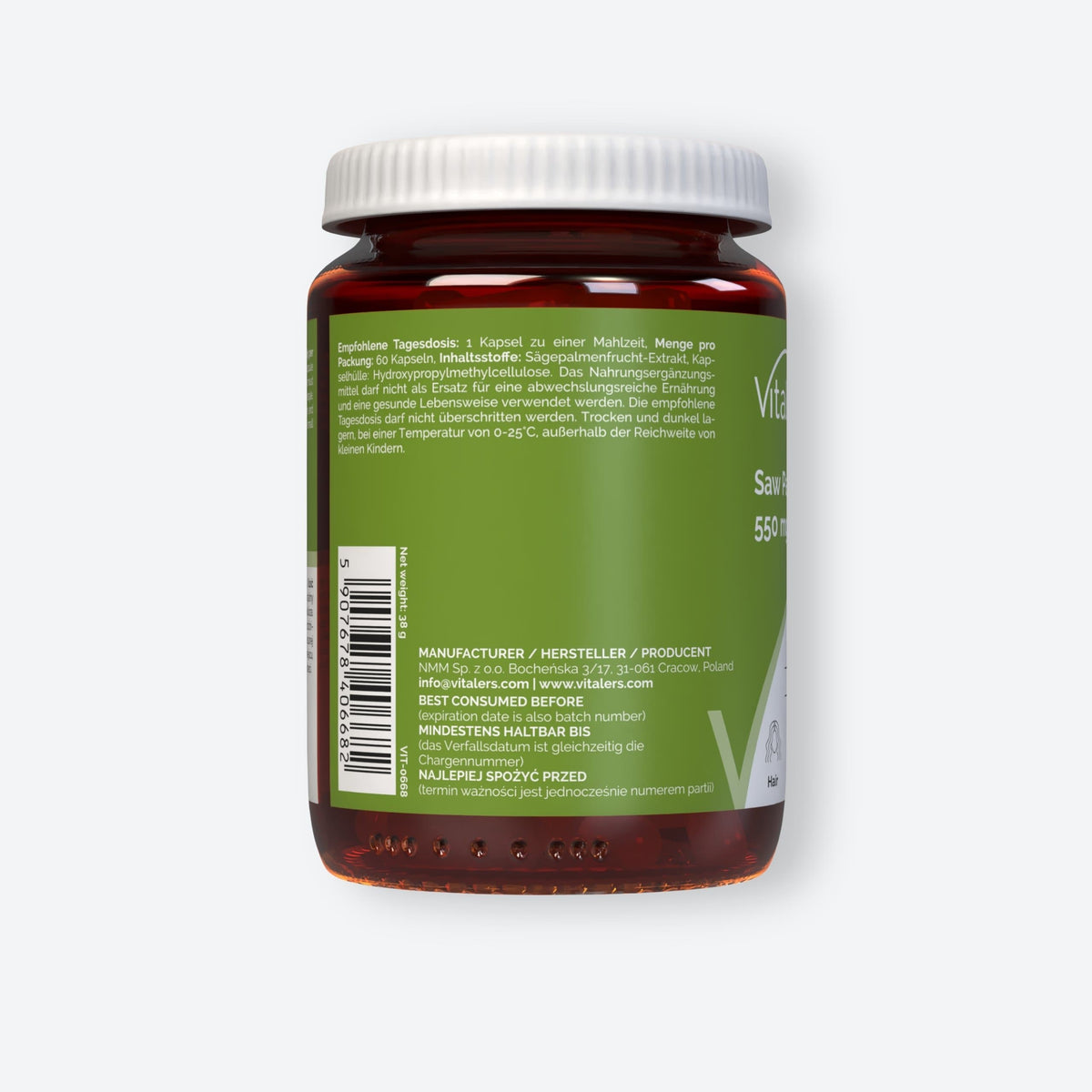 Vitaler's Ekstrakty Saw Palmetto 550 mg - 60 kapsułek