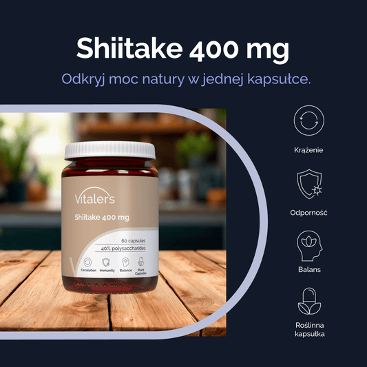 Vitaler's Ekstrakty Shiitake 400 mg - 60 kapsułek