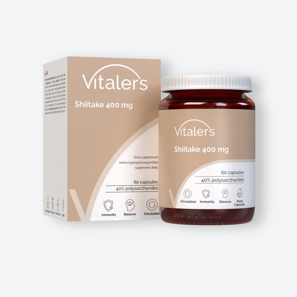 Vitaler's Ekstrakty Shiitake 400 mg - 60 kapsułek