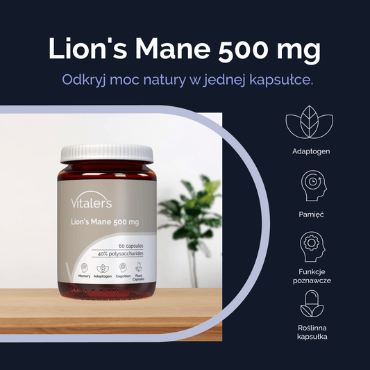 Vitaler's Ekstrakty Soplówka Jeżowata 500 mg - 60 kapsułek