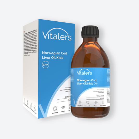 Vitaler's Omega Tran Norweski Junior Omega-3 1200 mg dla dzieci - 250 ml