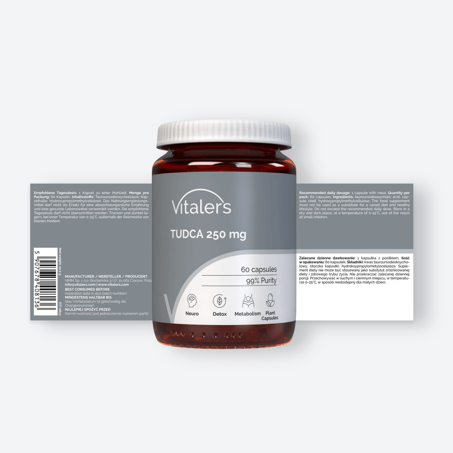 Vitaler's Ekstrakty TUDCA 250 mg - 60 kapsułek