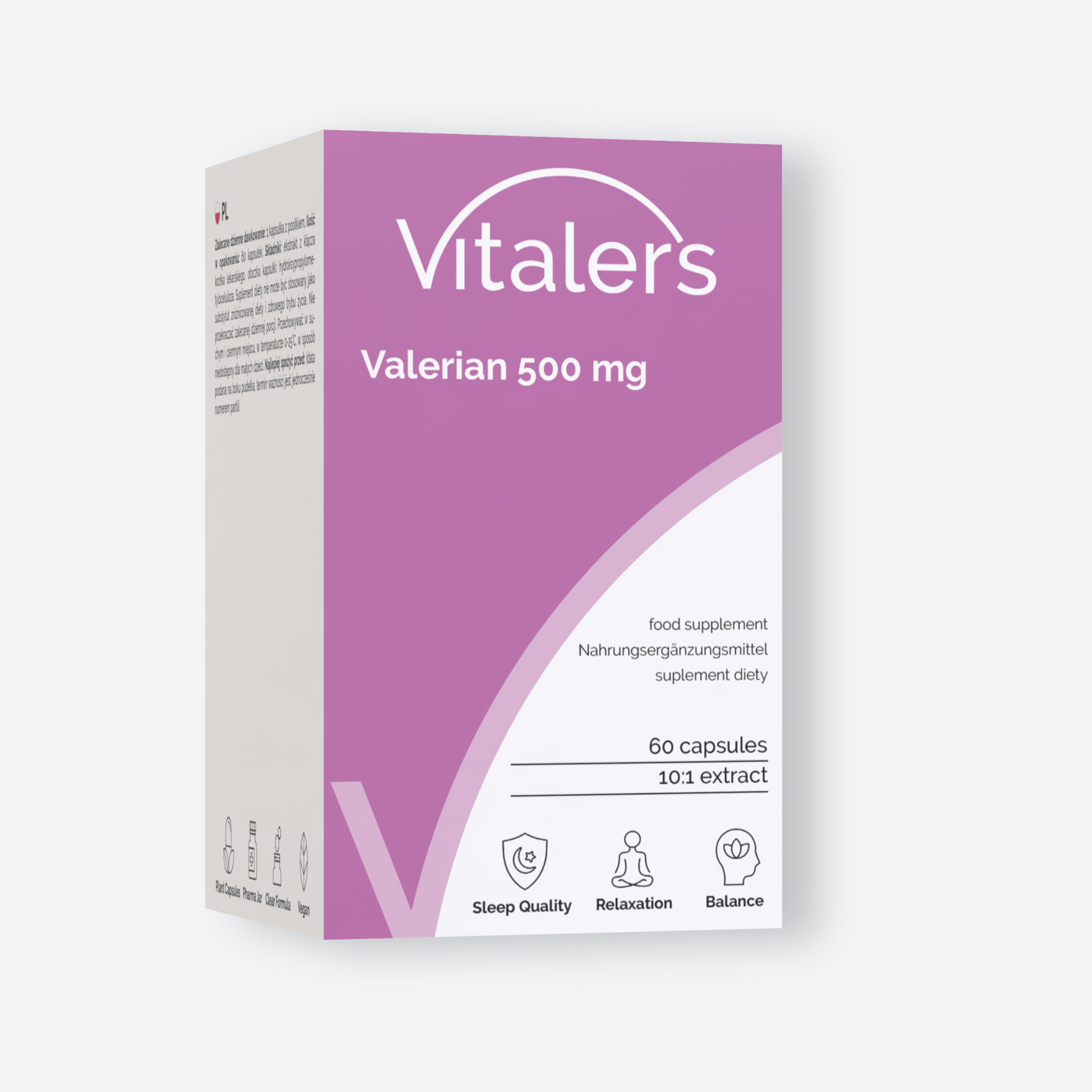Vitaler's Ekstrakty Waleriana 500 mg - 60 kapsułek