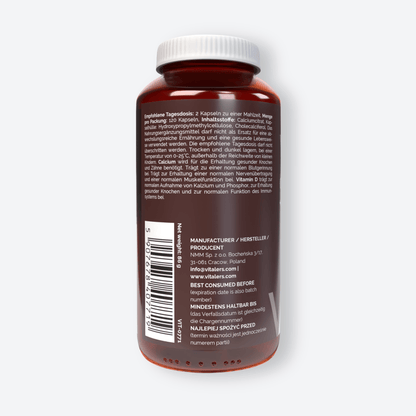 Vitaler's Minerały Wapń 120 mg + Witamina D3 1000 IU - 120 kapsułek
