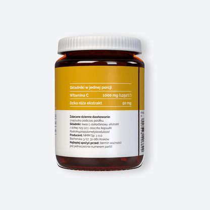 Witamina C z dziką różą 1000 mg - 60 kapsułek