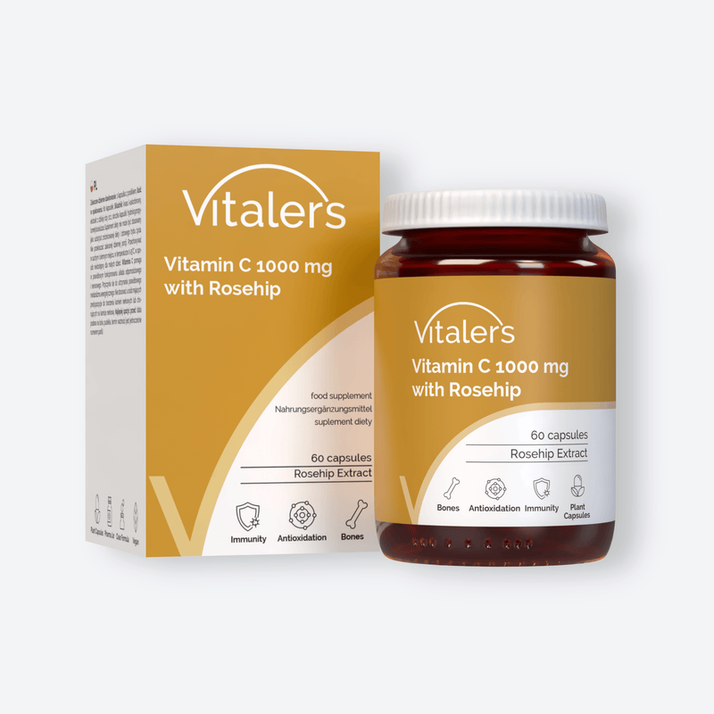 Witamina C z dziką różą 1000 mg - 60 kapsułek