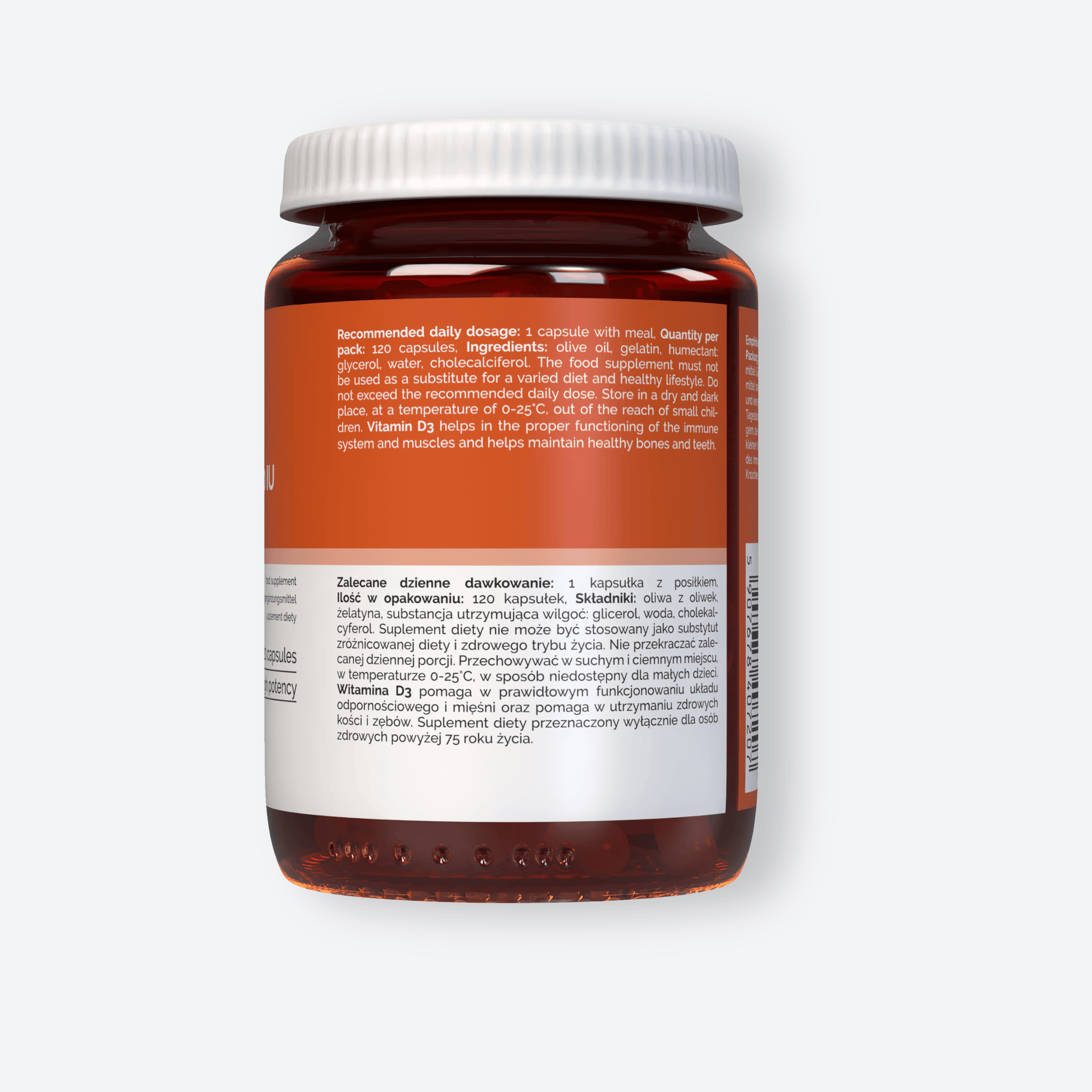 Vitaler's Witaminy Witamina D3 4000 IU - 120 kapsułek