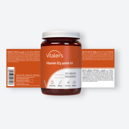 Vitaler's Witaminy Witamina D3 4000 IU - 120 kapsułek