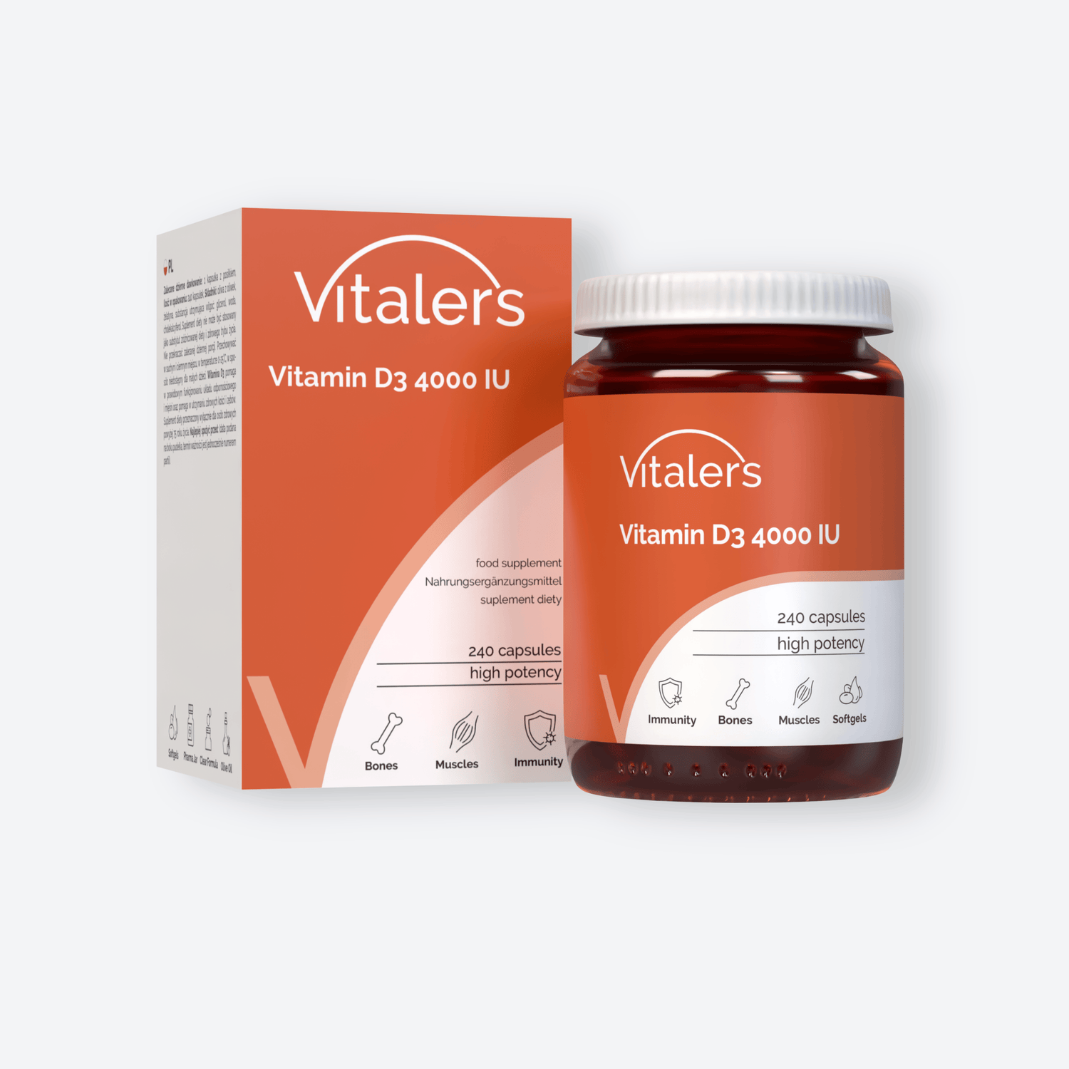 Vitaler's Witaminy Witamina D3 4000 IU - 240 kapsułek