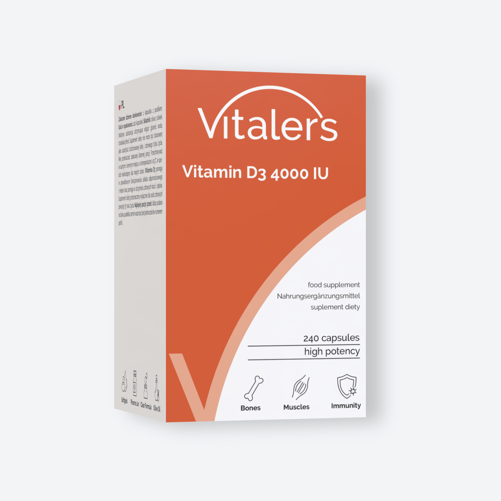 Vitaler's Witaminy Witamina D3 4000 IU - 240 kapsułek