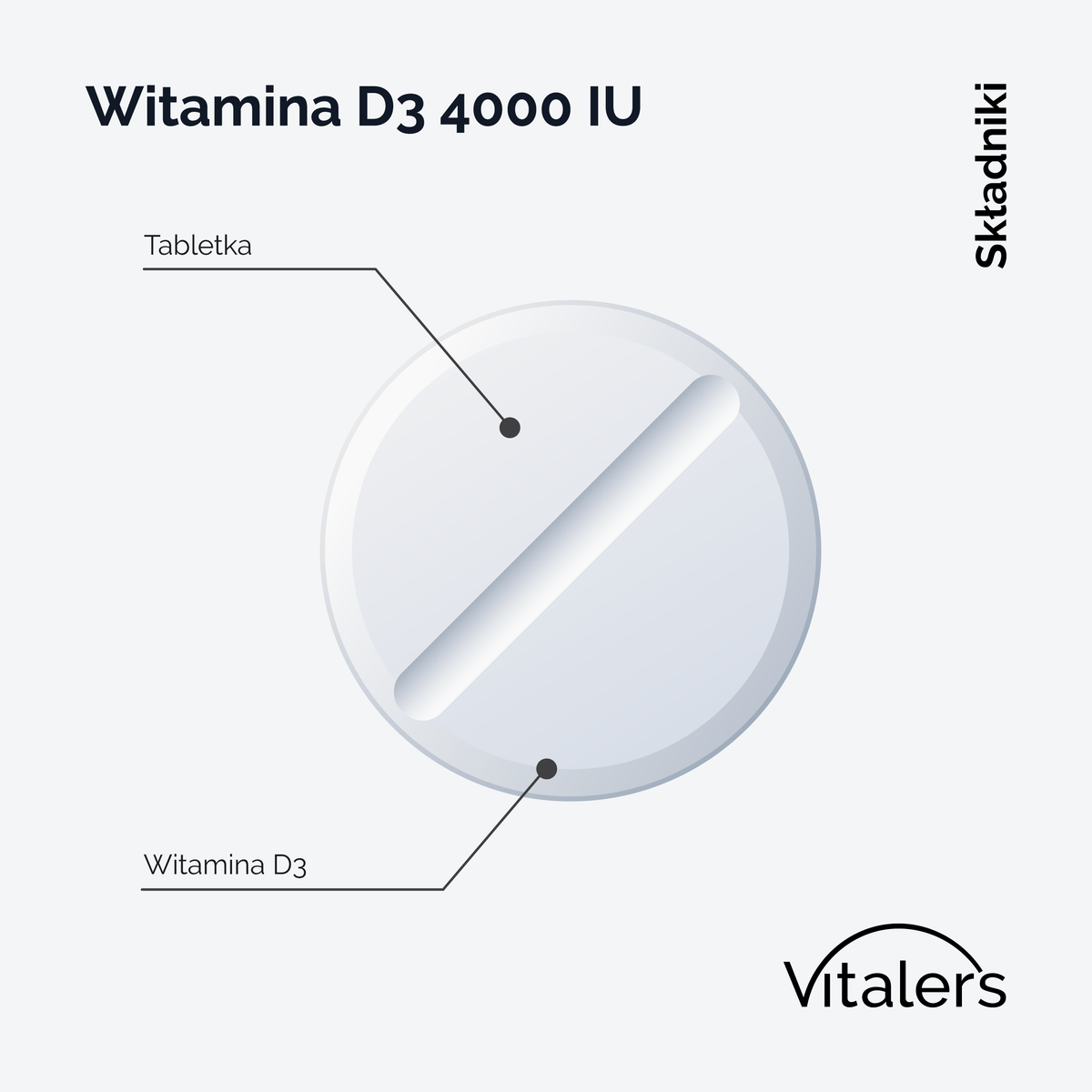Vitaler's Witaminy Witamina D3 4000 IU - 240 tabletek