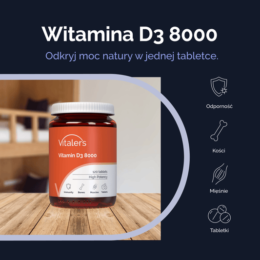Vitaler's Witaminy Witamina D3 8000 IU - 120 tabletek