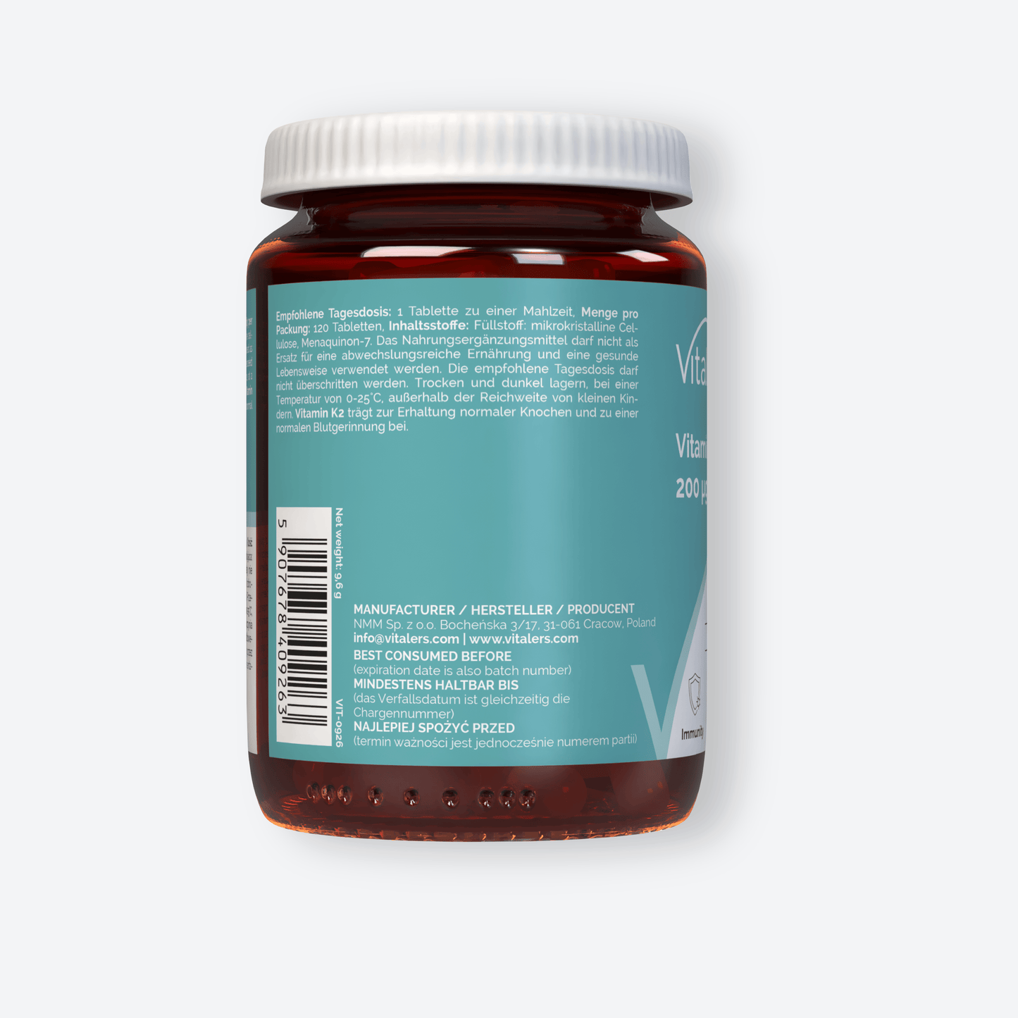 Vitaler's Witaminy Witamina K2 MK-7 200 µg - 120 tabletek
