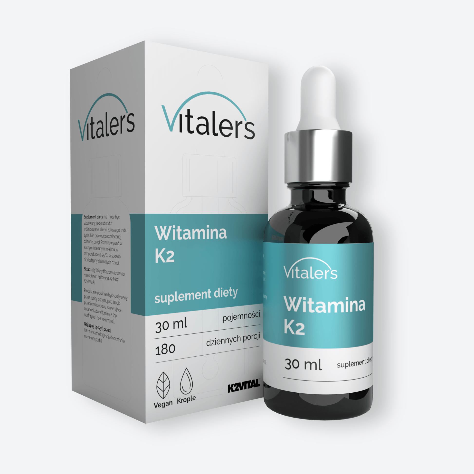 Vitaler's Witaminy Witamina K2 MK-7, krople - 30 ml