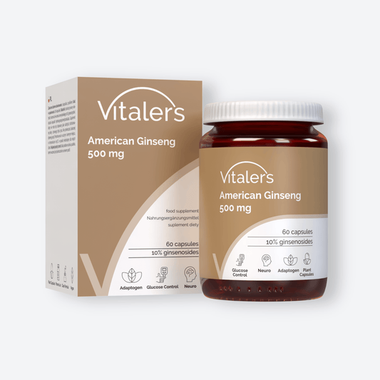 Vitaler's Adaptogeny Żeń-szeń Amerykański 500 mg - 60 kapsułek