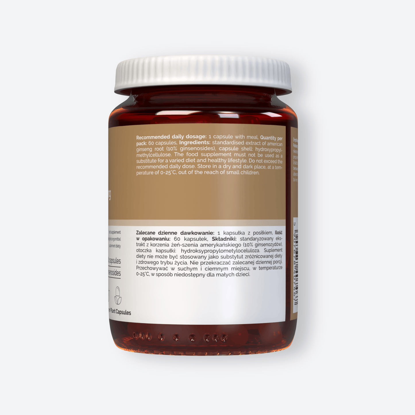 Vitaler's Adaptogeny Żeń-szeń Amerykański 500 mg - 60 kapsułek