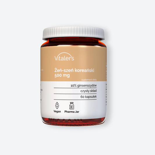 Żeń-szeń koreański (Panax ginseng) 500 mg - 60 kapsułek