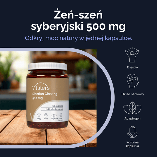 Vitaler's Ekstrakty Żeń-szeń Syberyjski 500 mg - 60 kapsułek