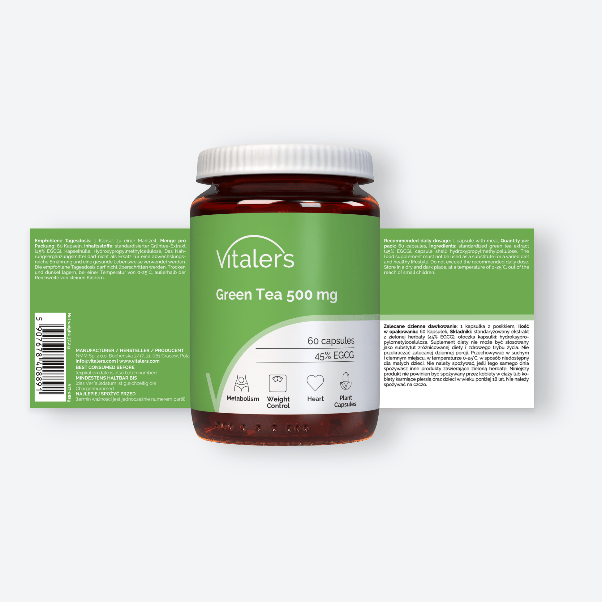 Vitaler's Ekstrakty Zielona herbata 500 mg - 60 kapsułek